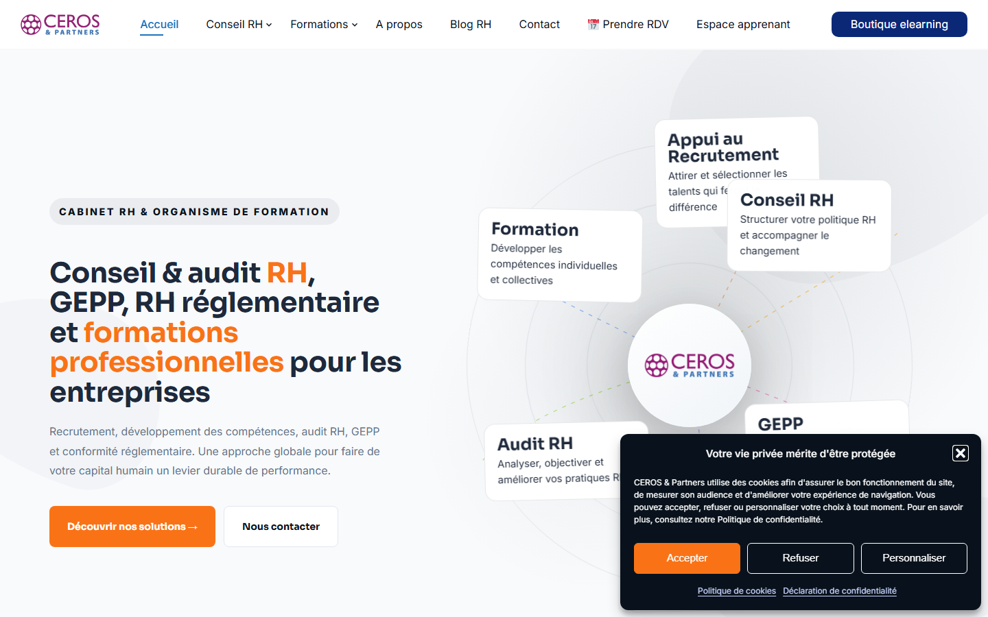 Aperçu du site de CEROS PARTNERS EURL