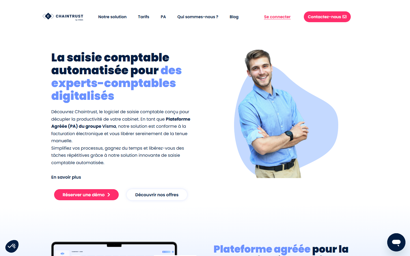 Aperçu du site de CHAINTRUST