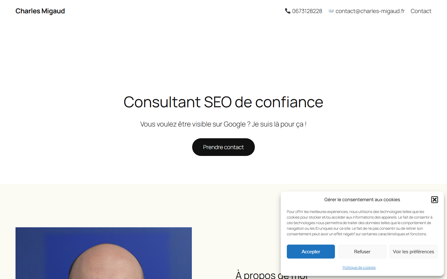 Aperçu du site de MIGAUD CHARLES