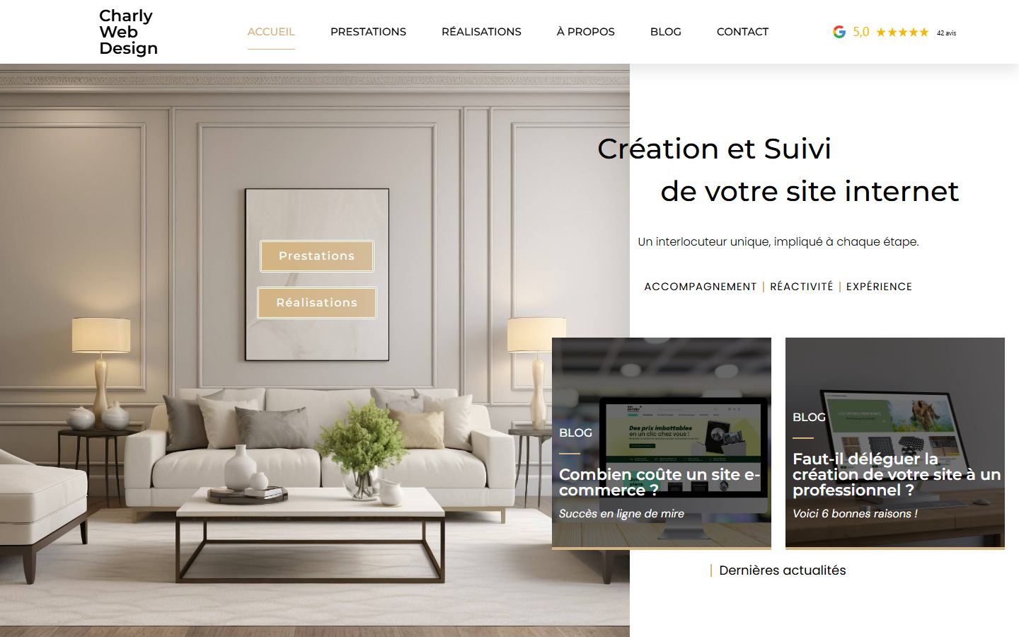 Aperçu du site de CHARLY WEB DESIGN