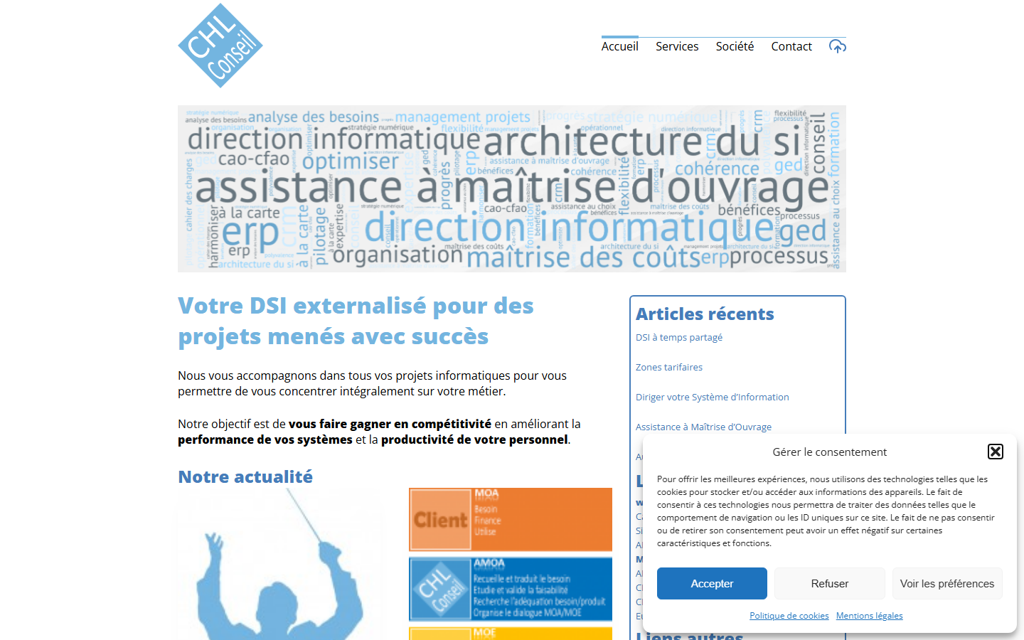 Aperçu du site de Chl Conseil