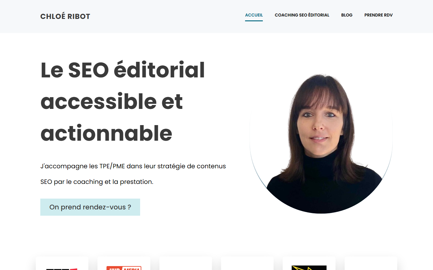 Aperçu du site de Chloé Ribot