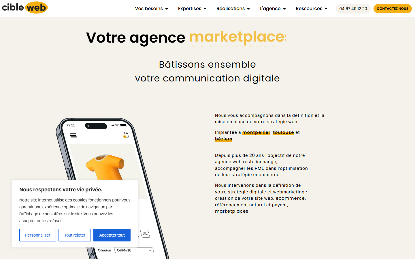 Aperçu du site de CIBLEWEB.COM