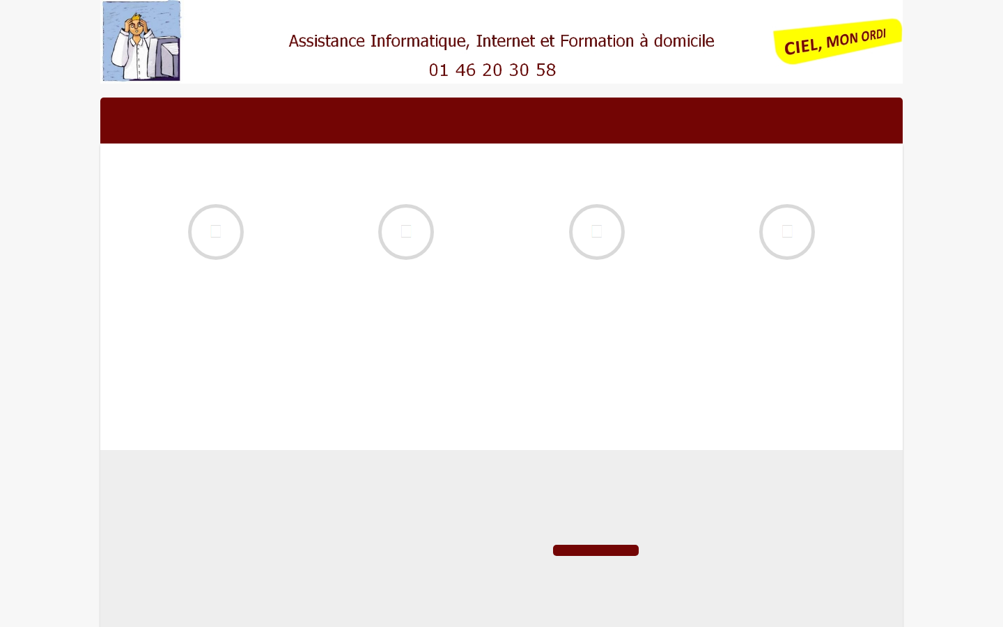 Aperçu du site de Ciel Mon Ordi