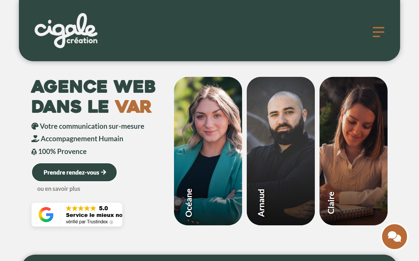 Aperçu du site de CIGALE CRÉATION