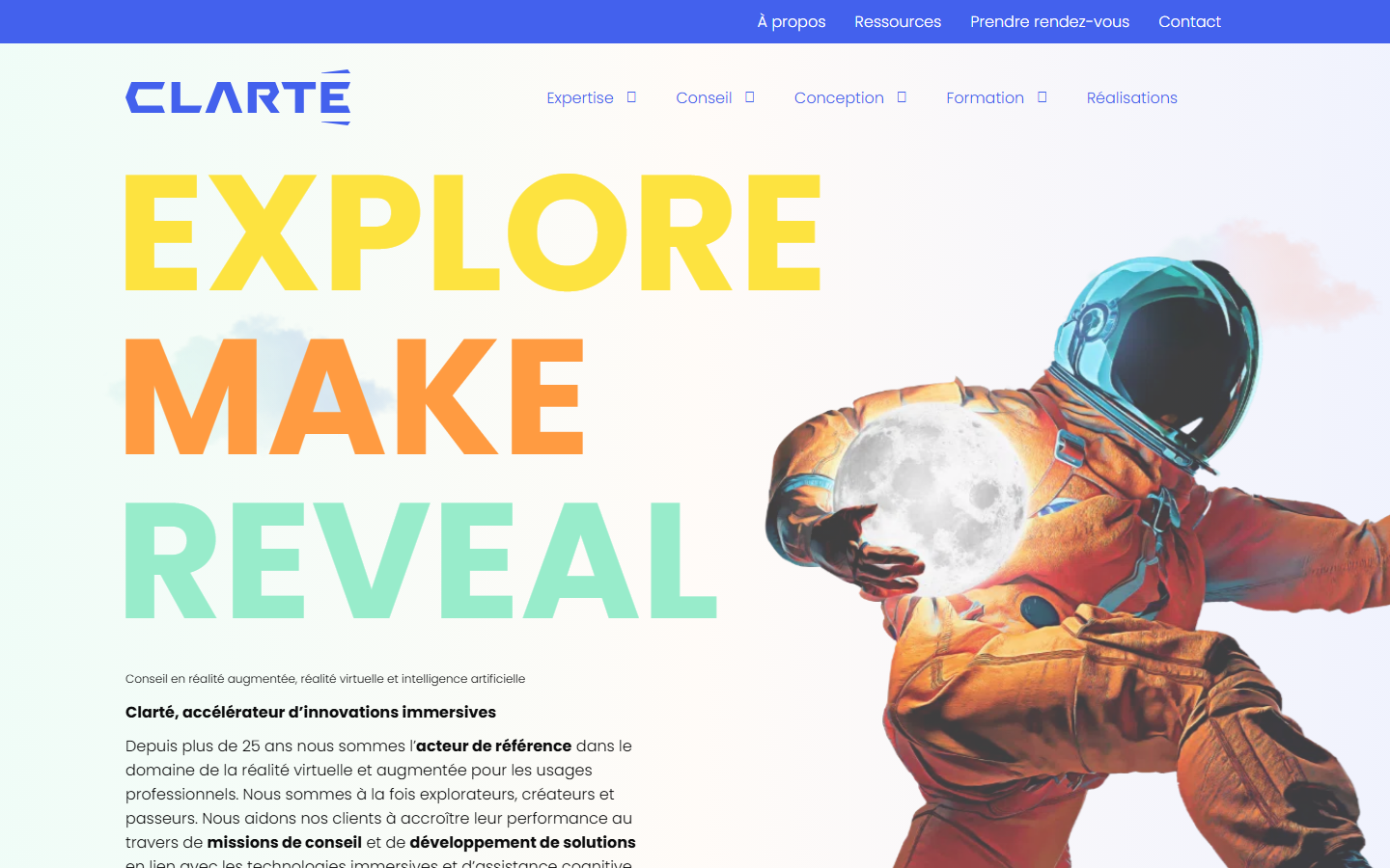 Aperçu du site de CLARTE