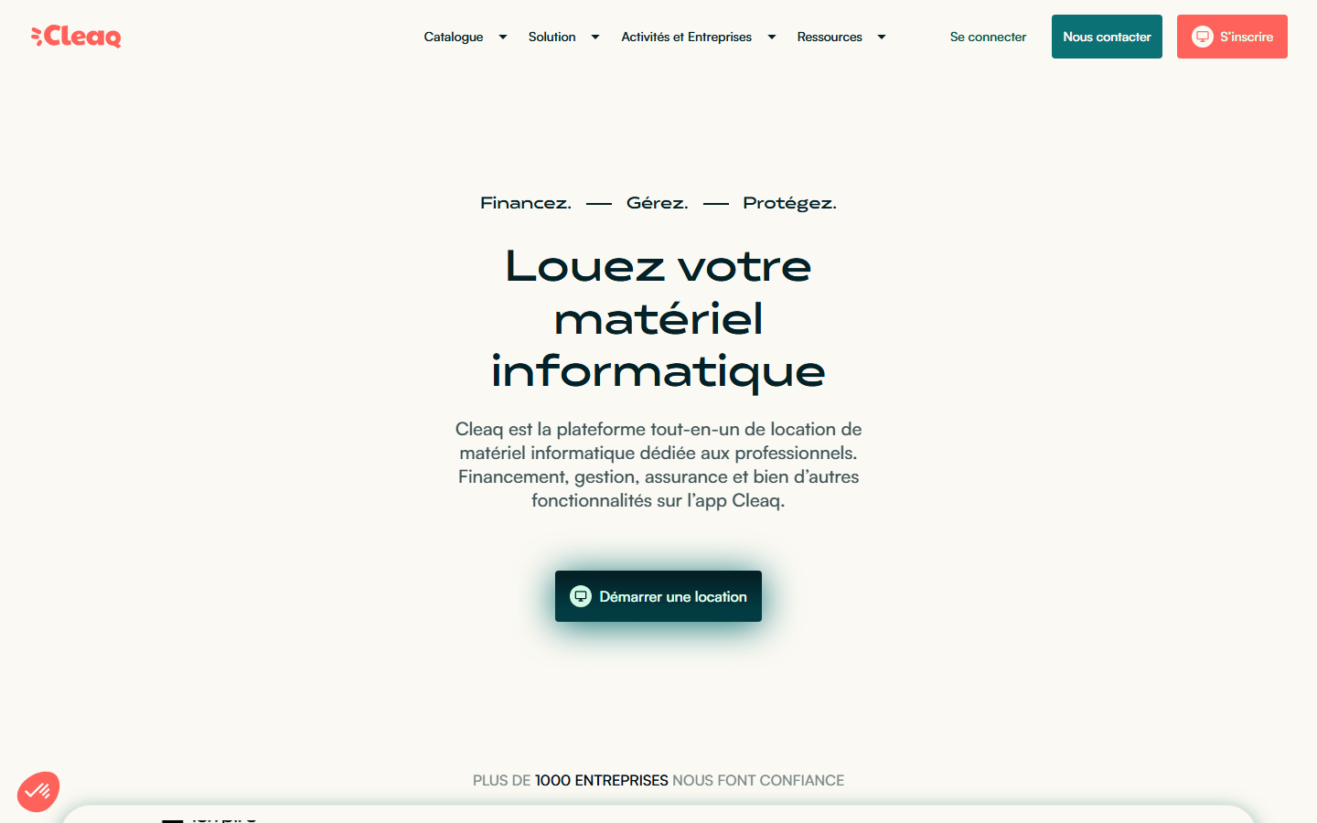 Aperçu du site de CLEAQ