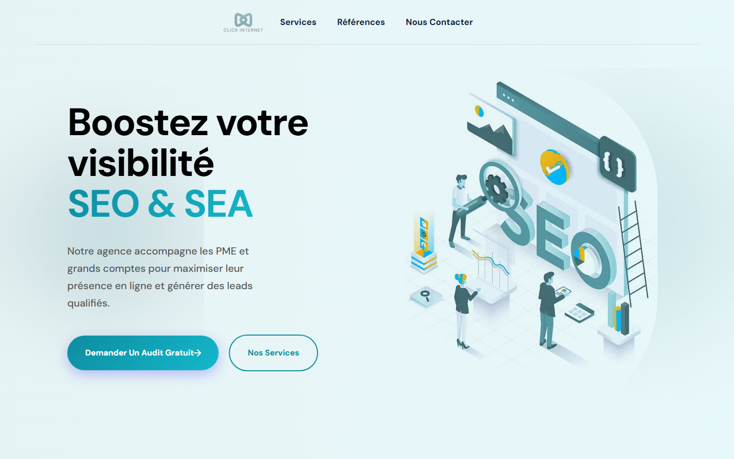 Aperçu du site de CLICK INTERNET
