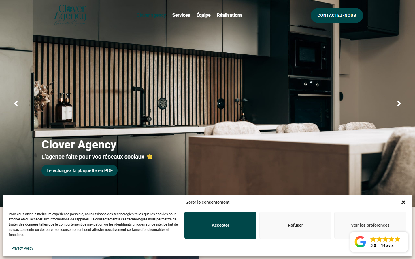 Aperçu du site de CLOVER AGENCY