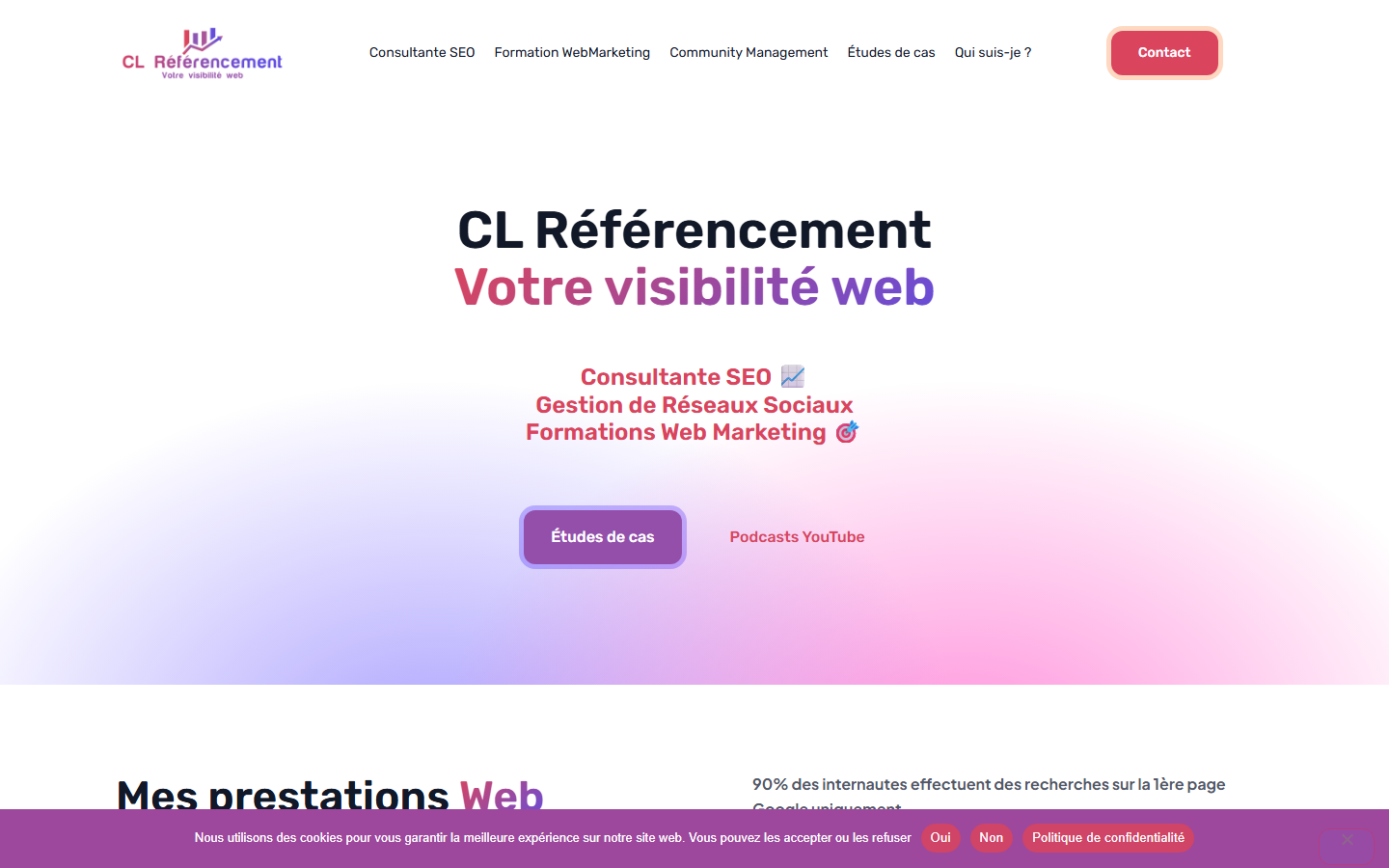 Aperçu du site de CL Référencement