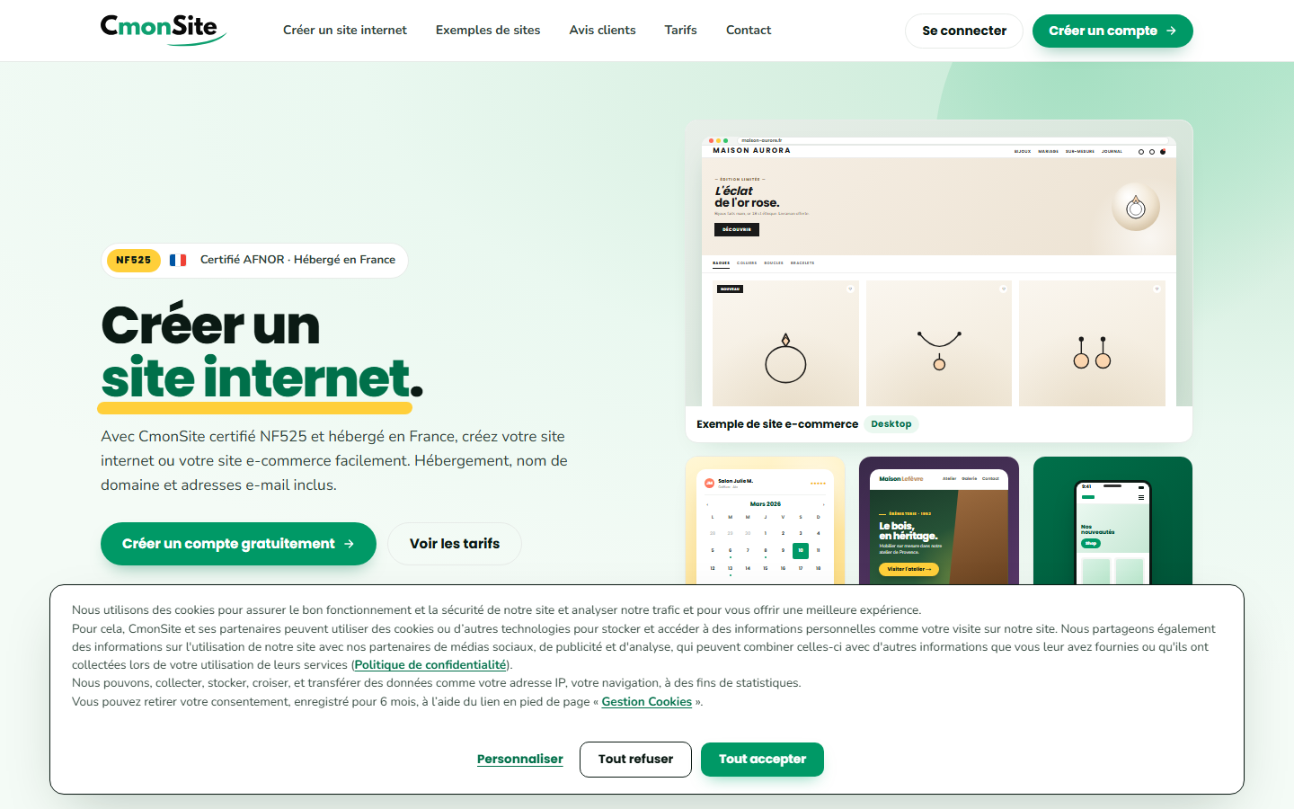 Aperçu du site de Cmonsite