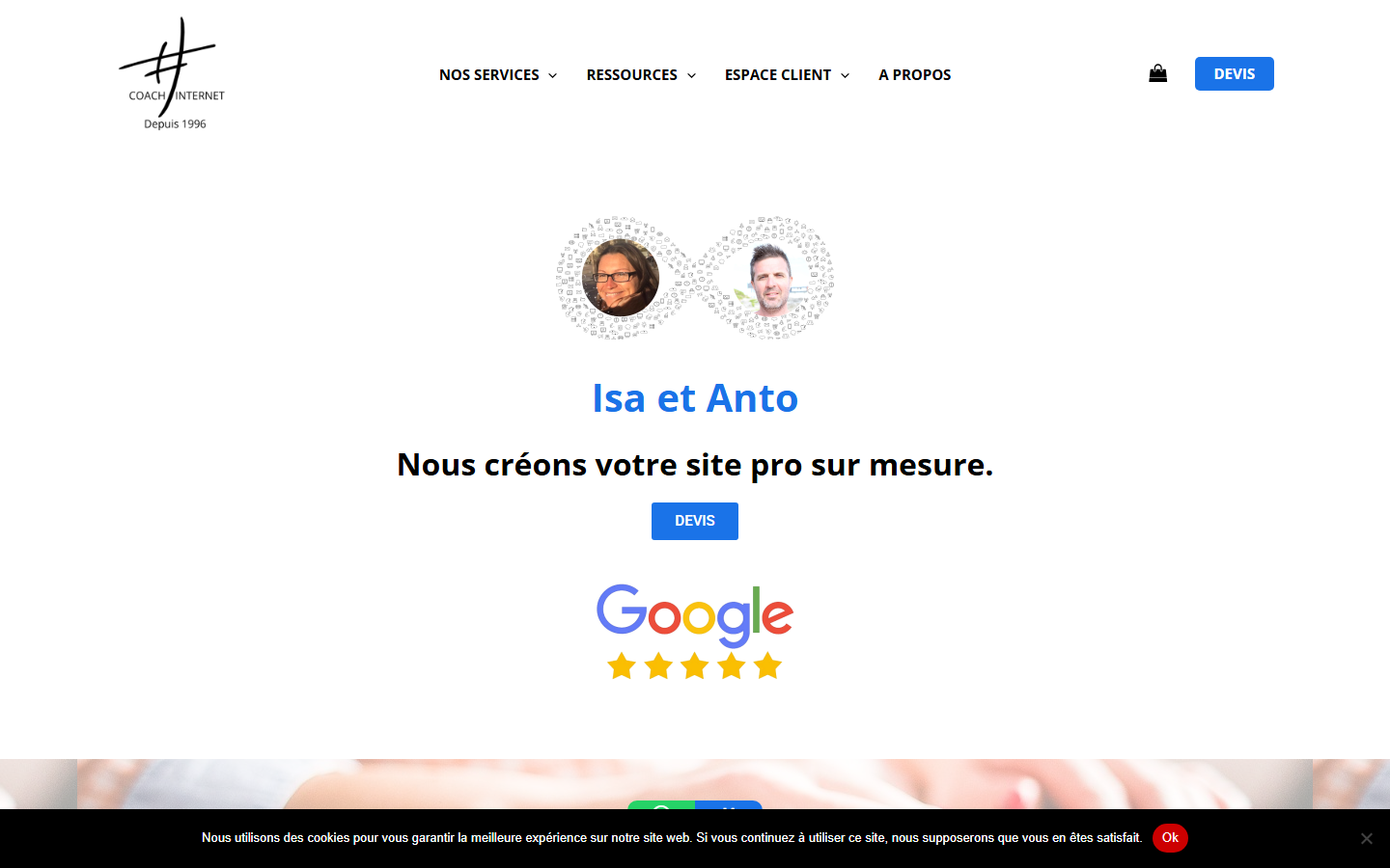 Aperçu du site de Jervaise Isabelle - Coach internet