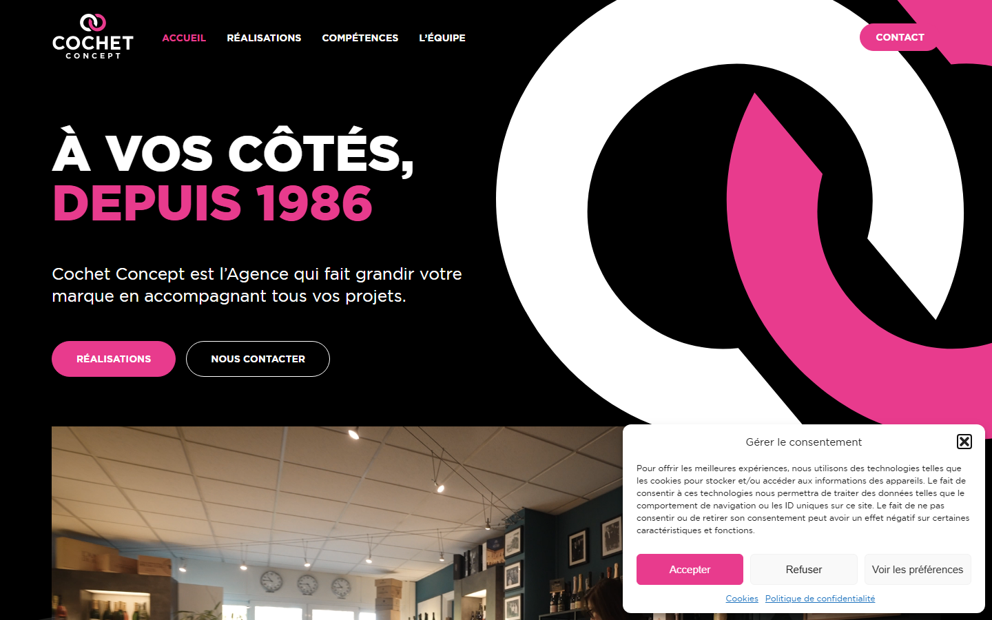 Aperçu du site de Cochet Concept