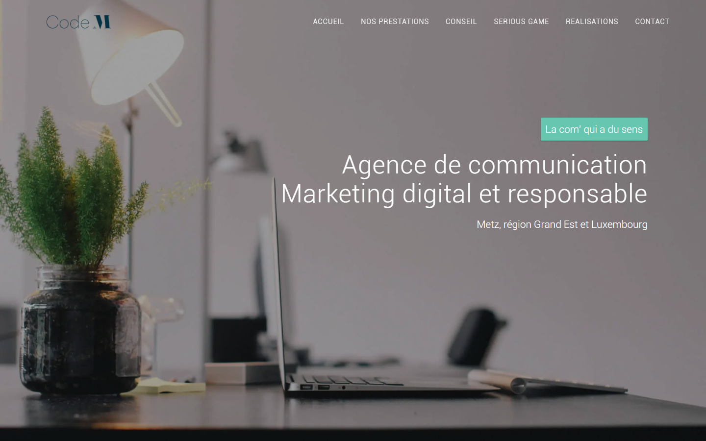 Aperçu du site de Agence Code M