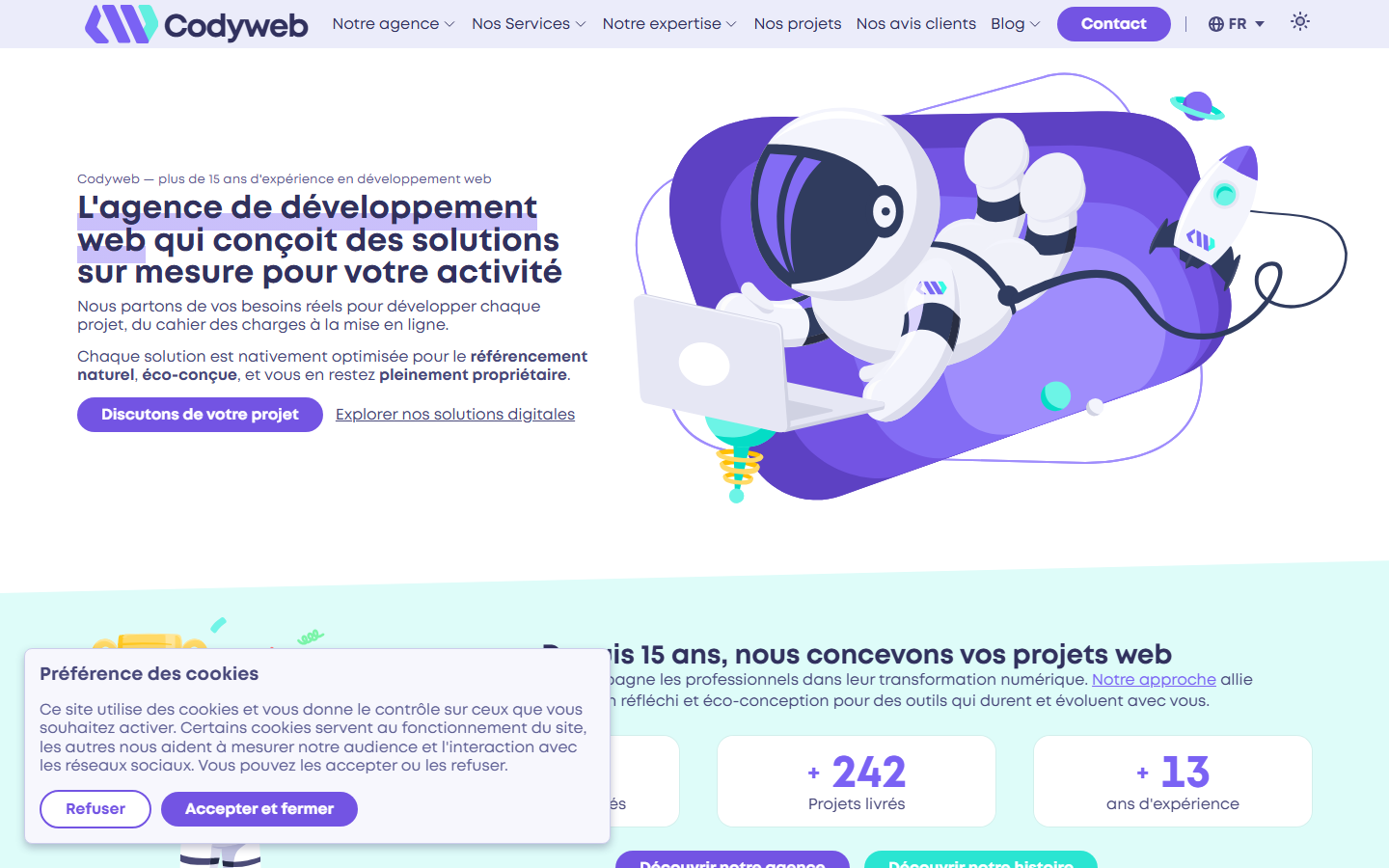 Aperçu du site de CODYWEB
