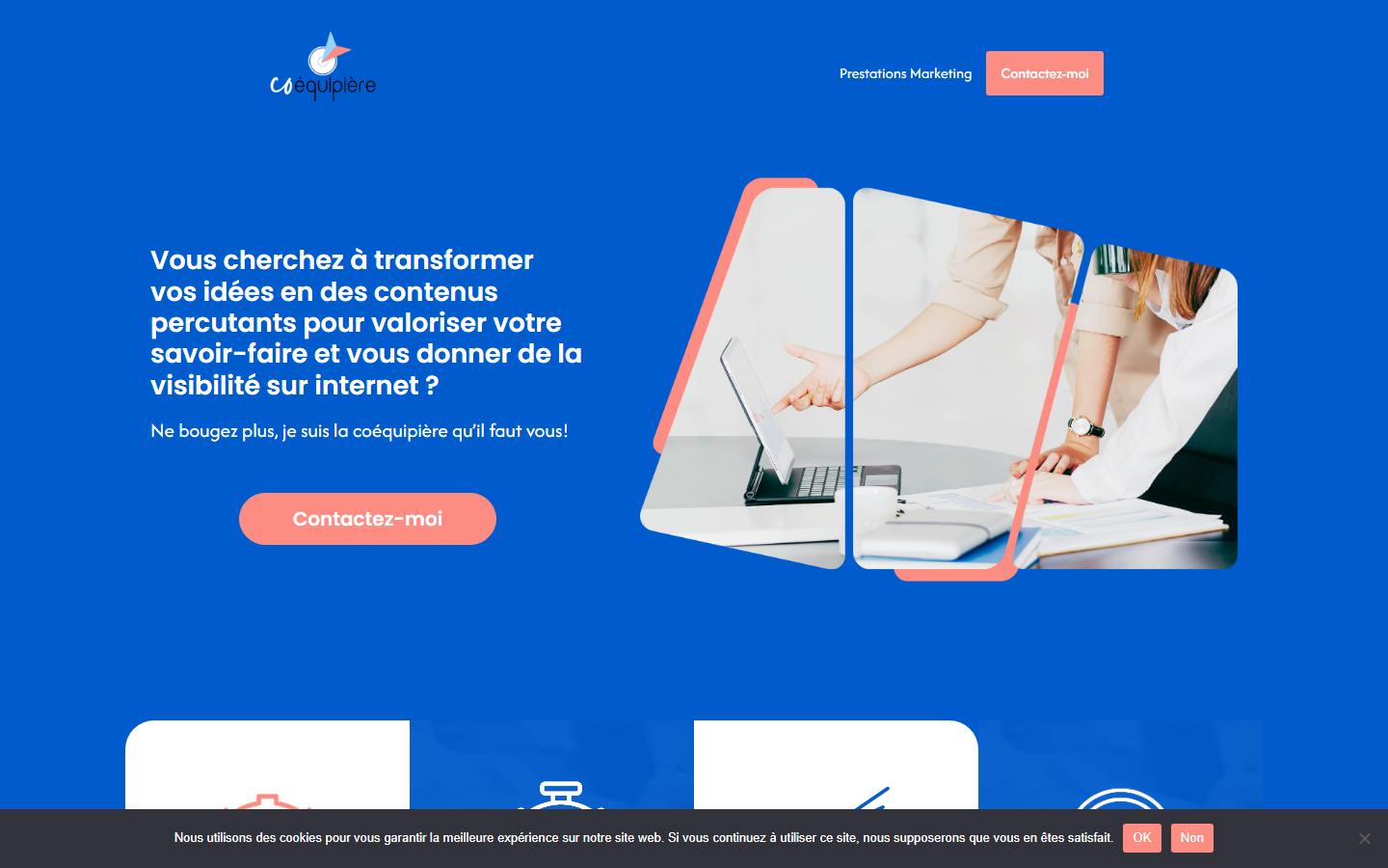 Aperçu du site de Coéquipière