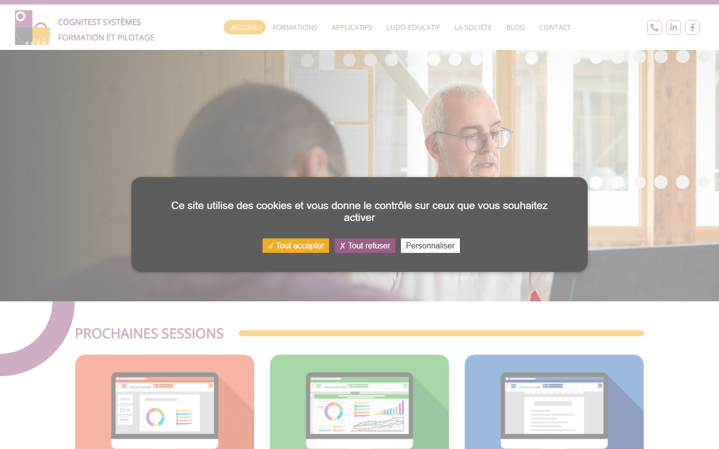 Aperçu du site de COGNITEST SYSTEMES