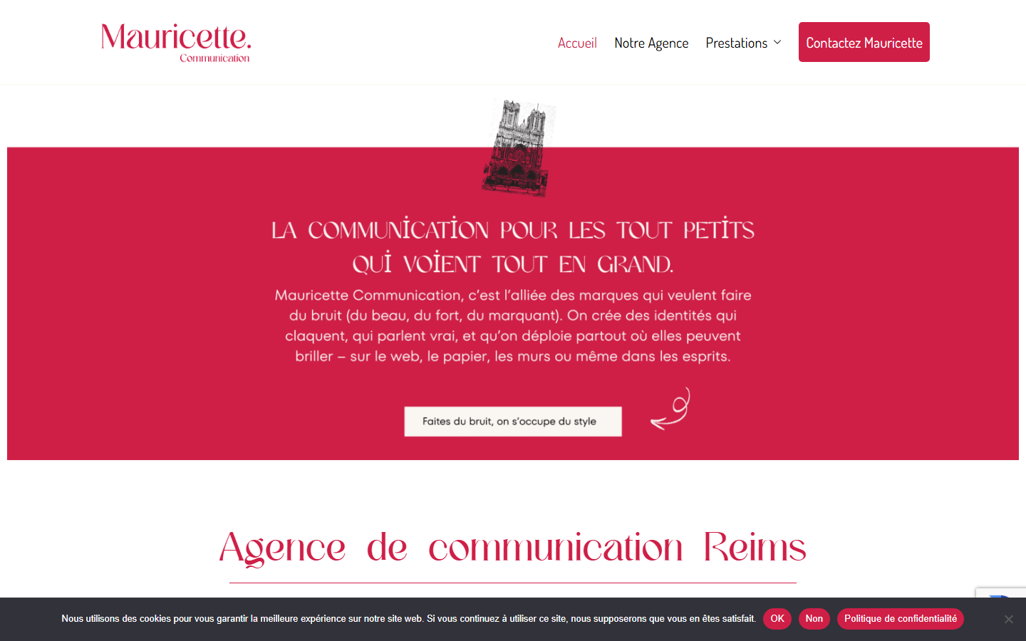 Aperçu du site de MAURICETTE COMMUNICATION