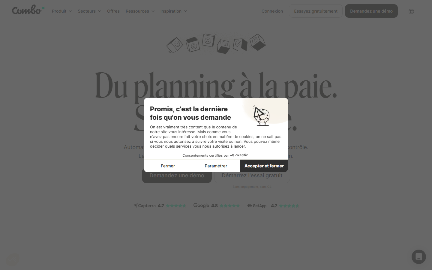Aperçu du site de COMBO SAS