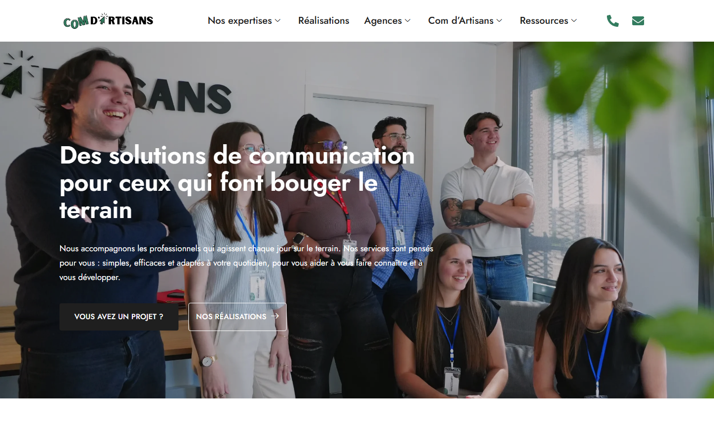 Aperçu du site de COM D'ARTISANS