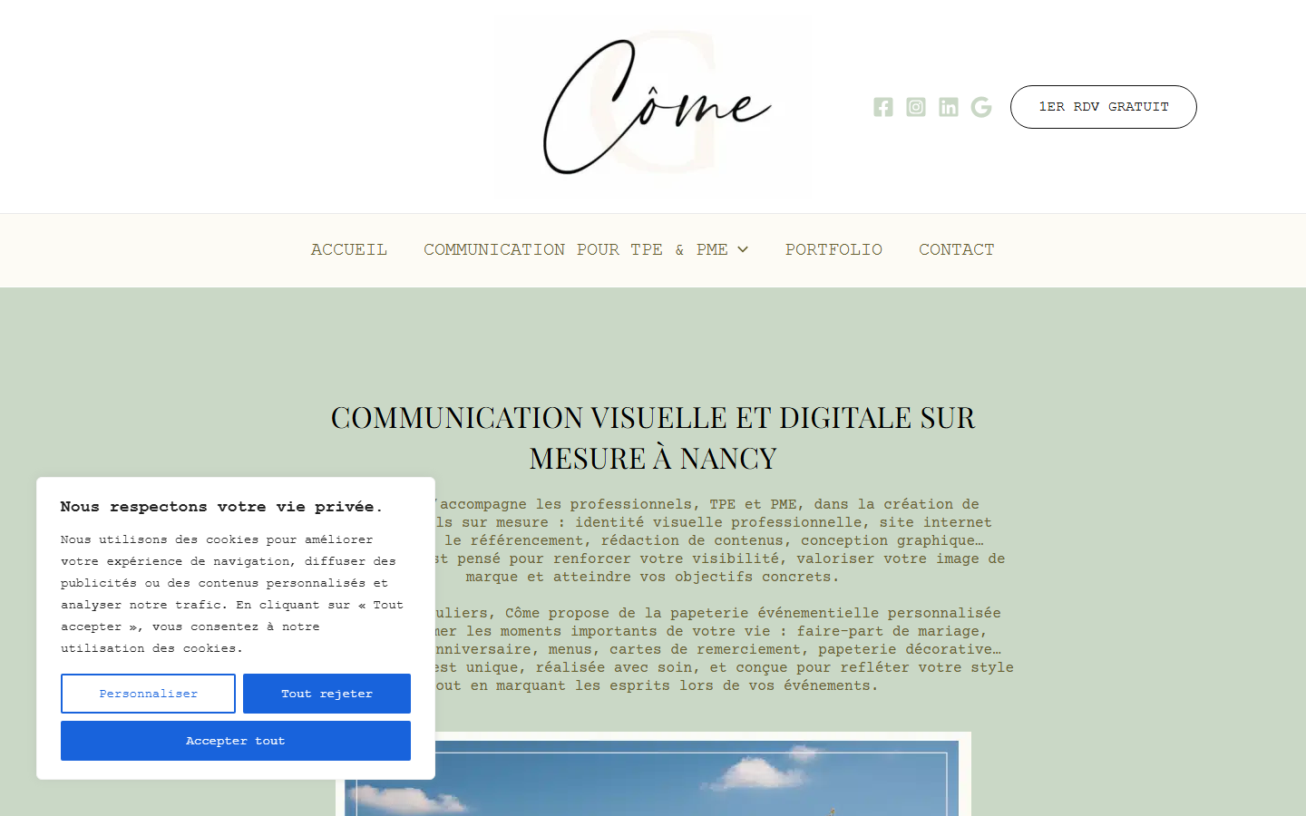Aperçu du site de Côme