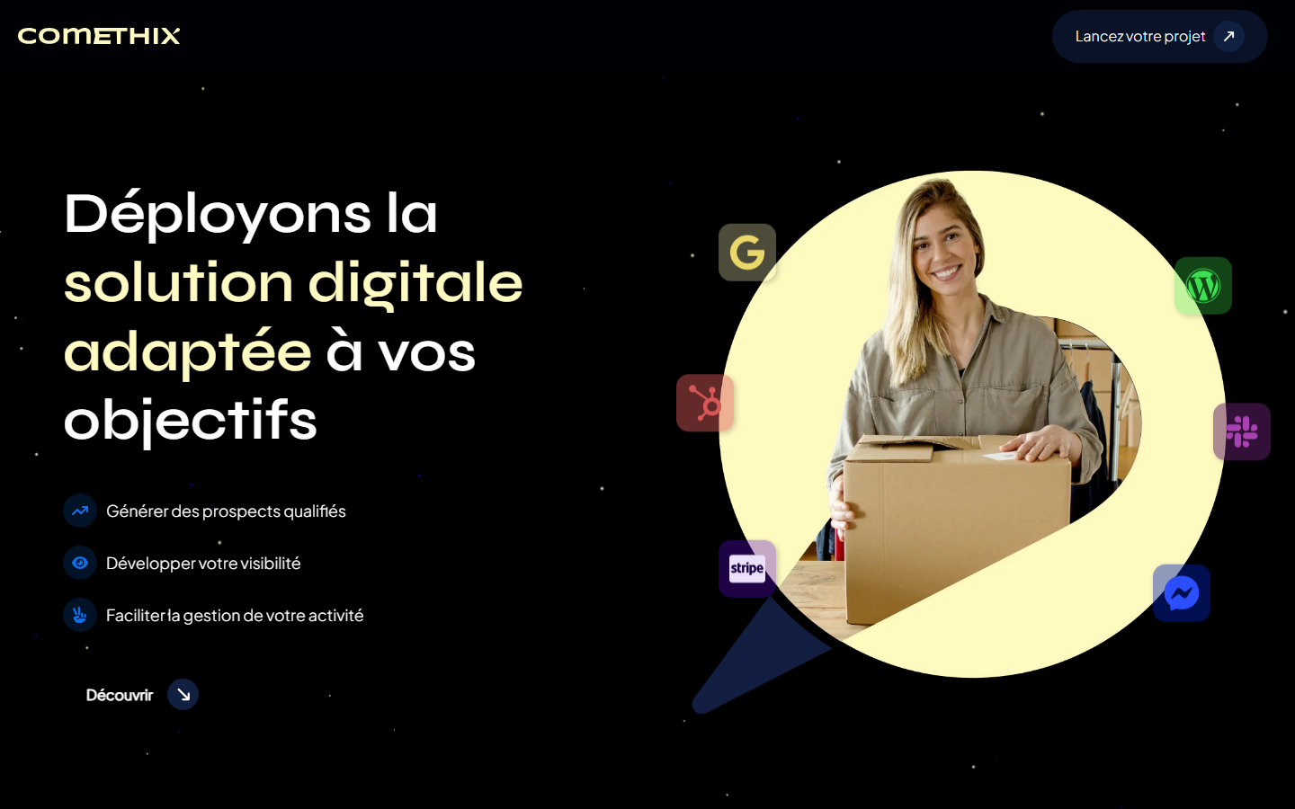 Aperçu du site de Comethix