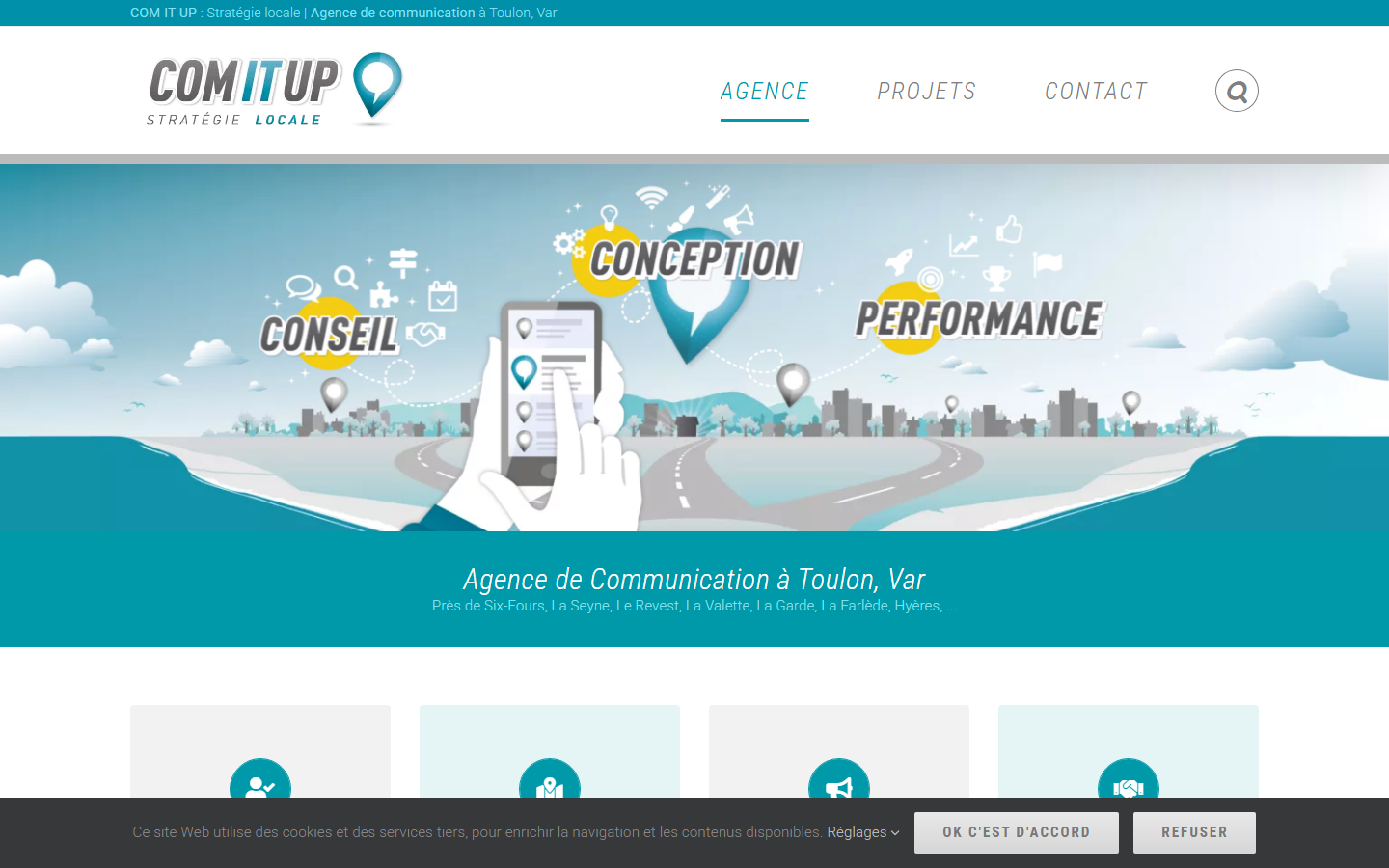 Aperçu du site de COM IT UP