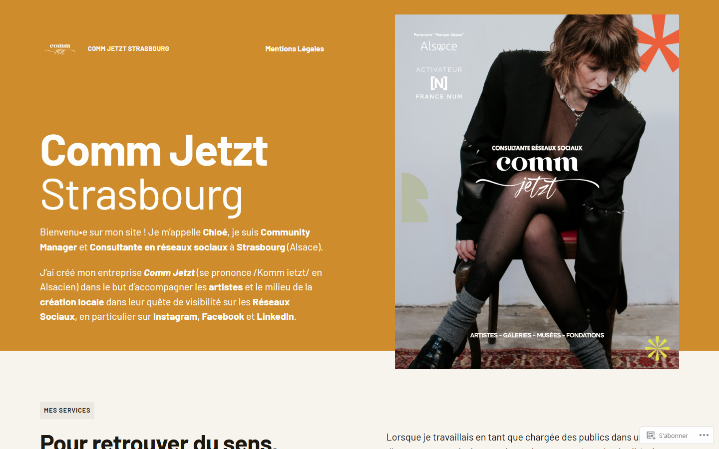 Aperçu du site de Comm Jetzt !