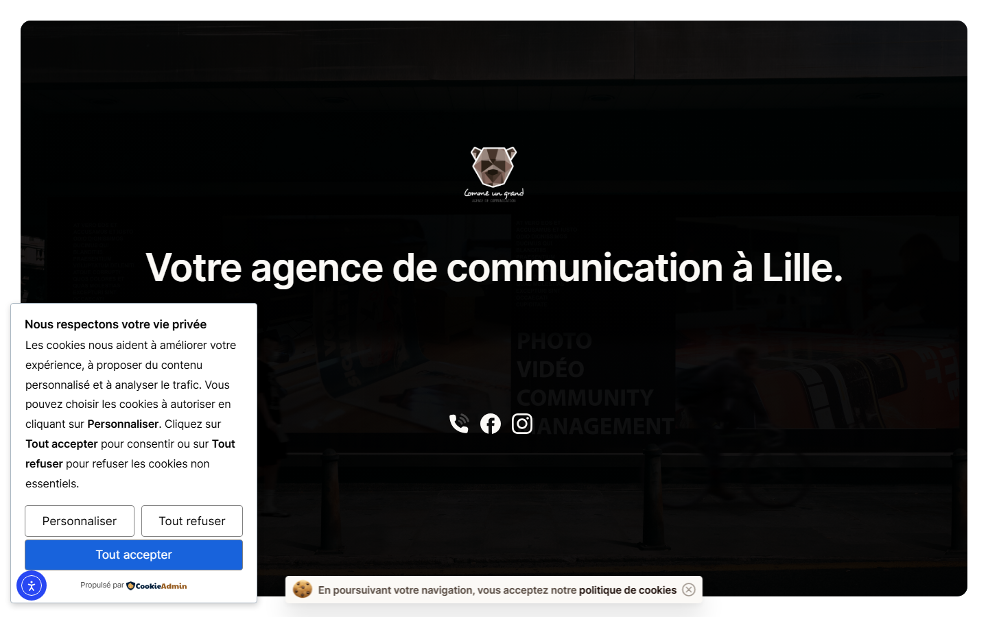Aperçu du site de COMME UN GRAND