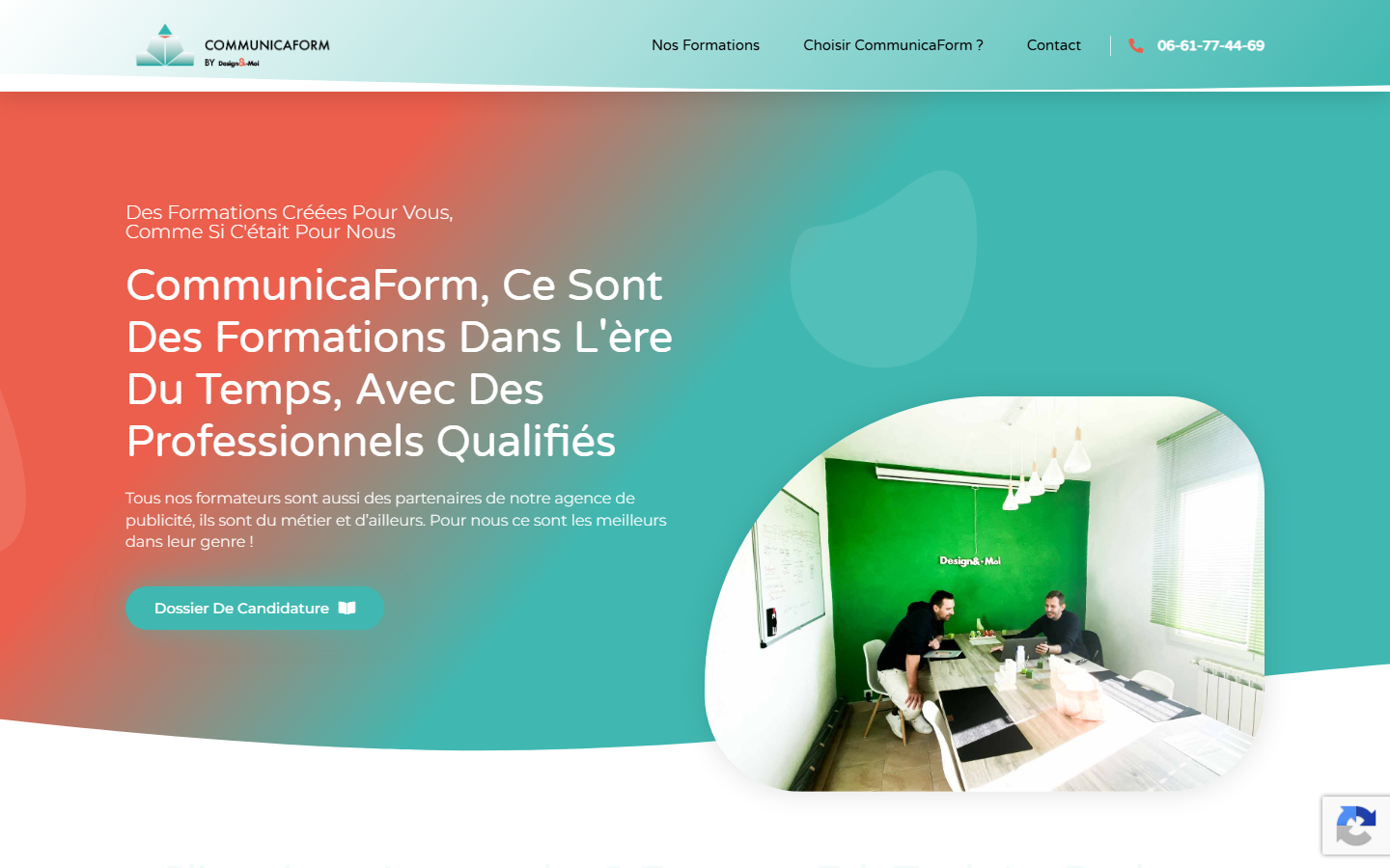 Aperçu du site de CommunicaForm