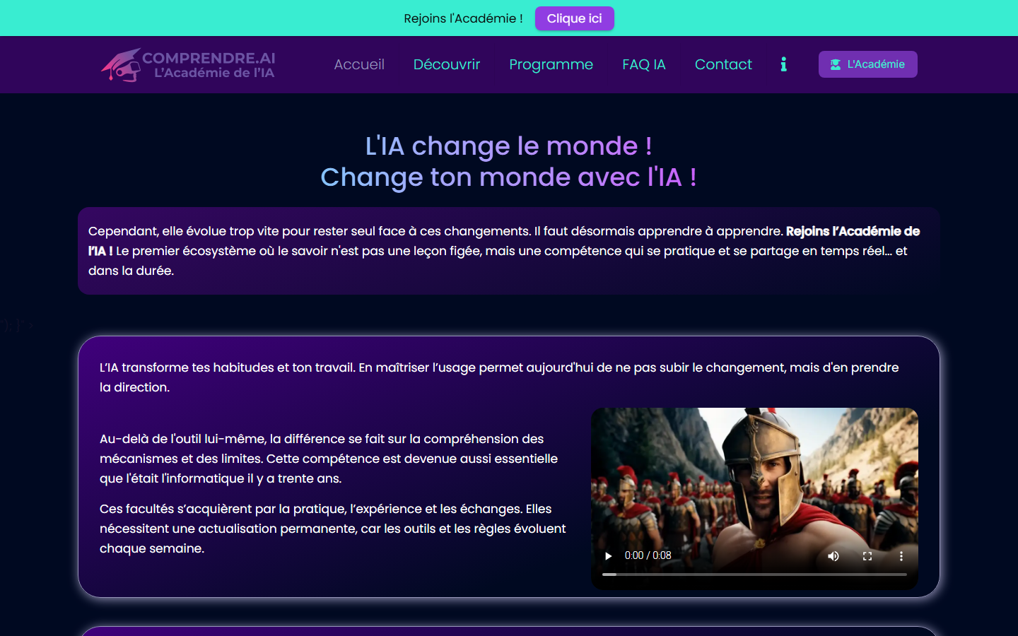 Aperçu du site de Comprendre.ai