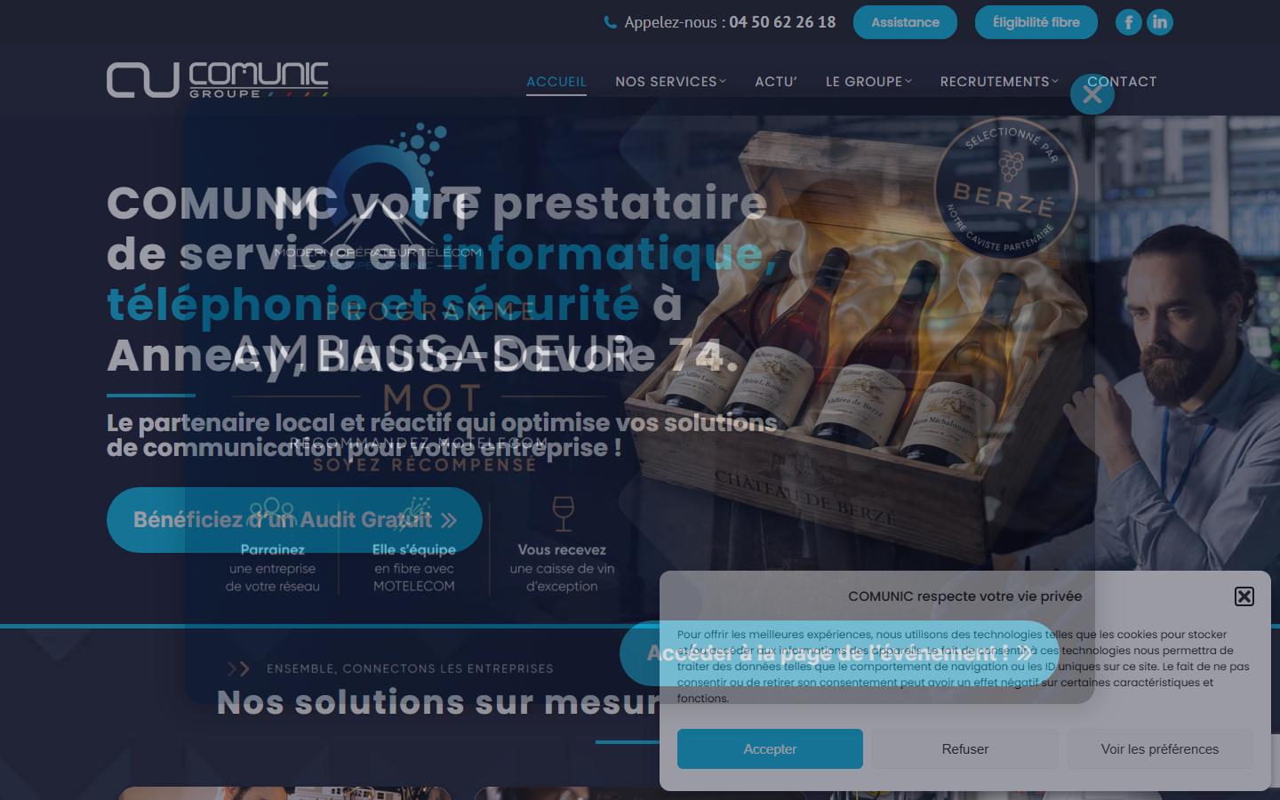 Aperçu du site de COMUNIC COLMAR