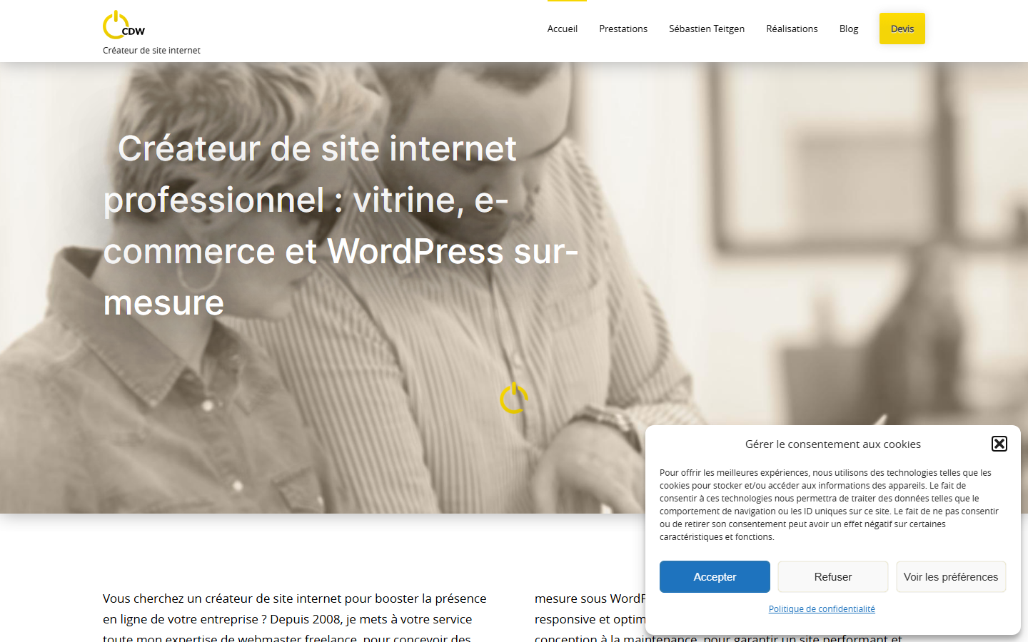 Aperçu du site de TEITGEN JEAN SEBASTIEN