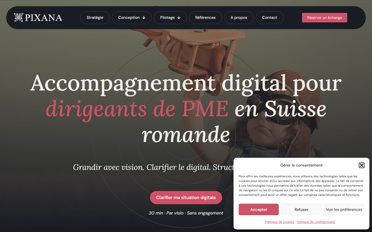 Aperçu du site de NewClick