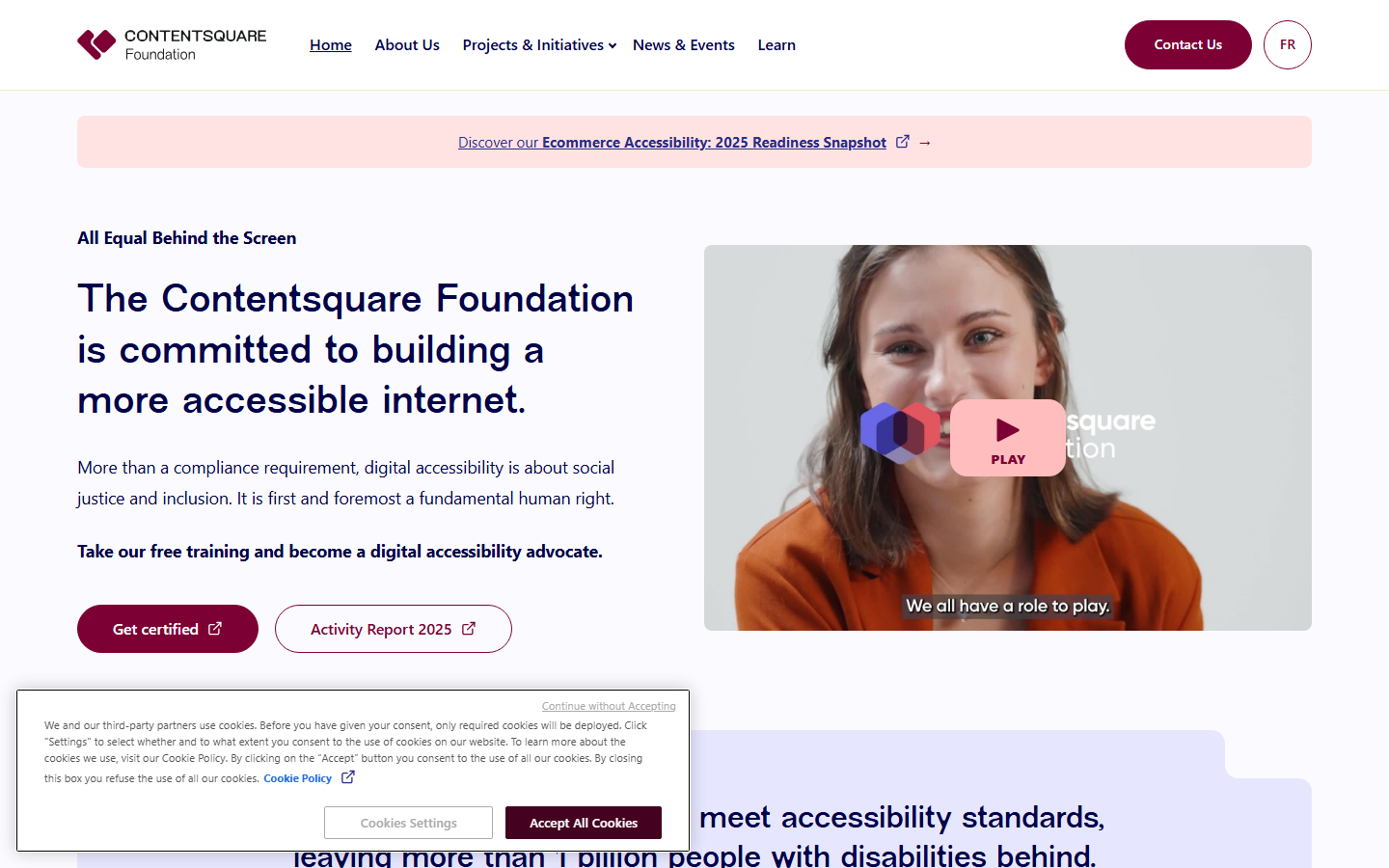Aperçu du site de Contentsquare Foundation