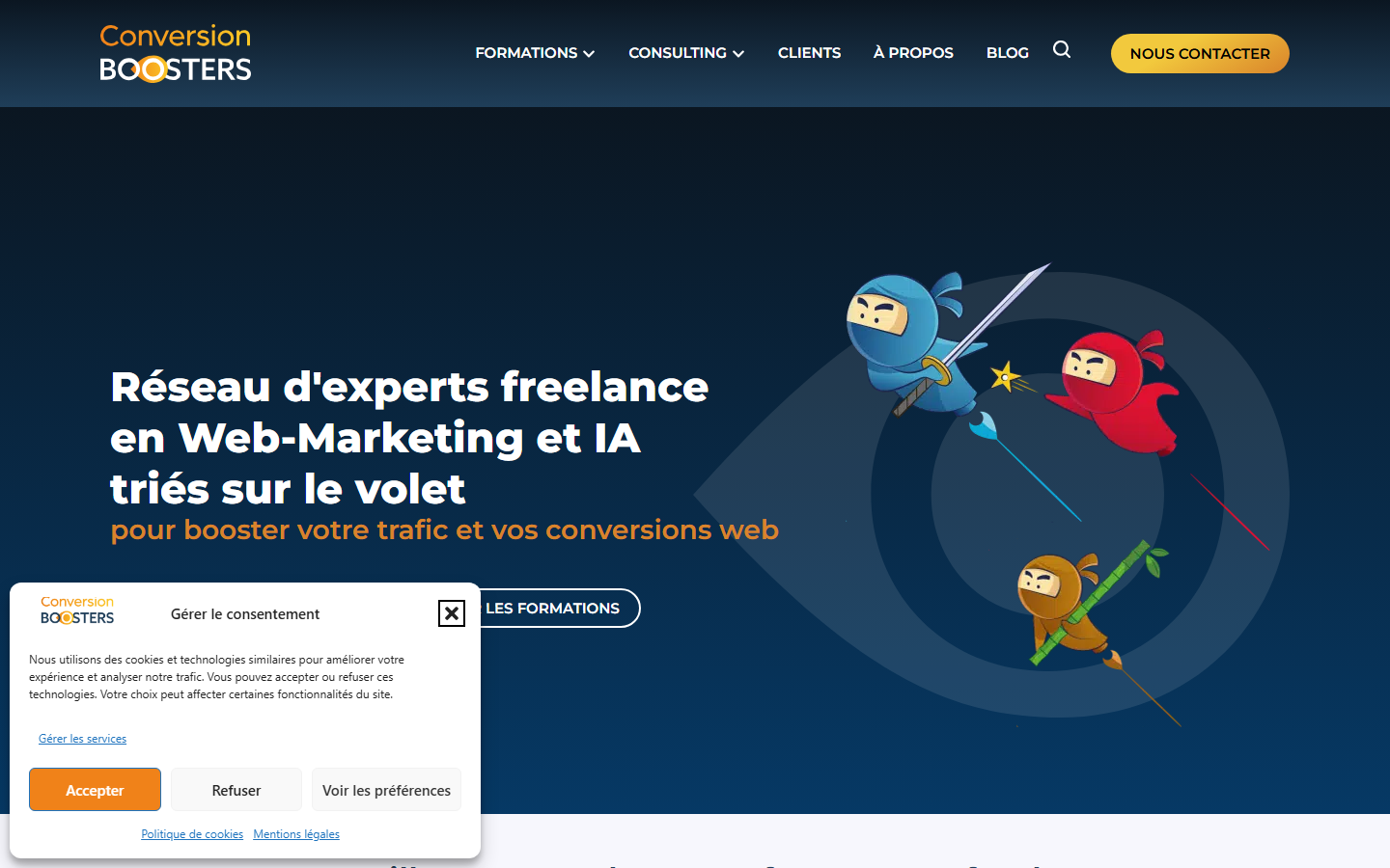 Aperçu du site de CONVERSION BOOSTERS