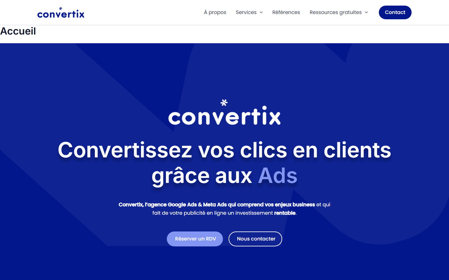 Aperçu du site de CONVERTIX