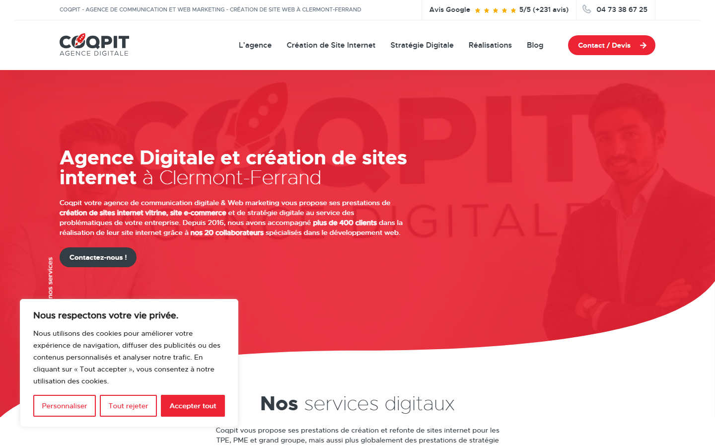 Aperçu du site de COQPIT