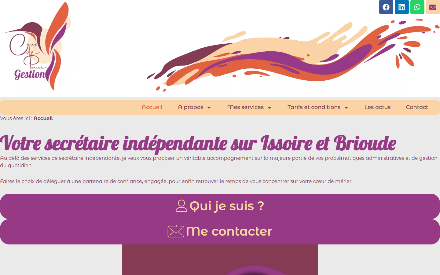 Aperçu du site de Coup de Pouce Gestion