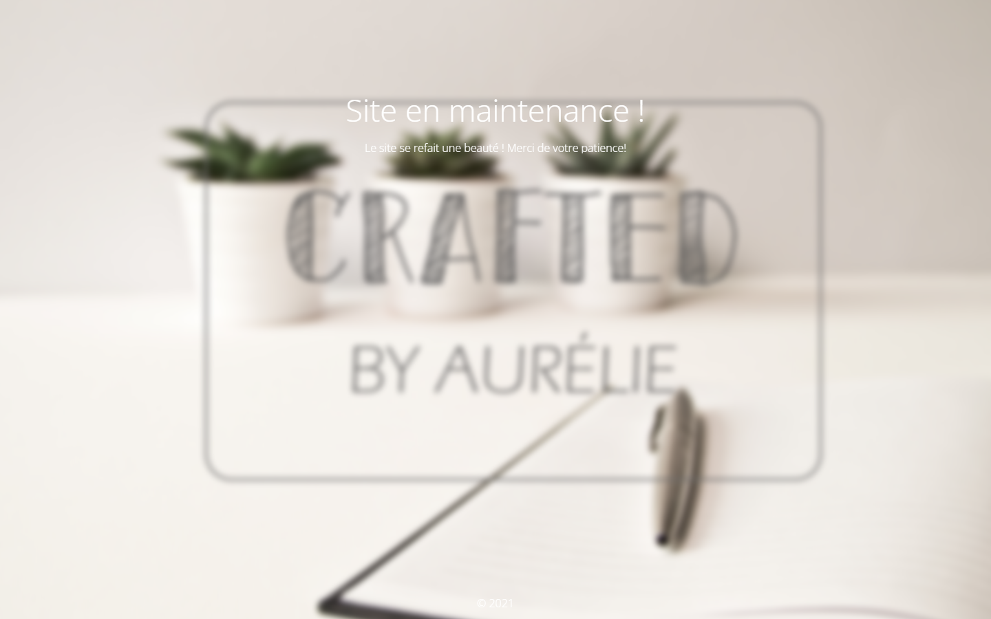 Aperçu du site de Crafted By Aurélie