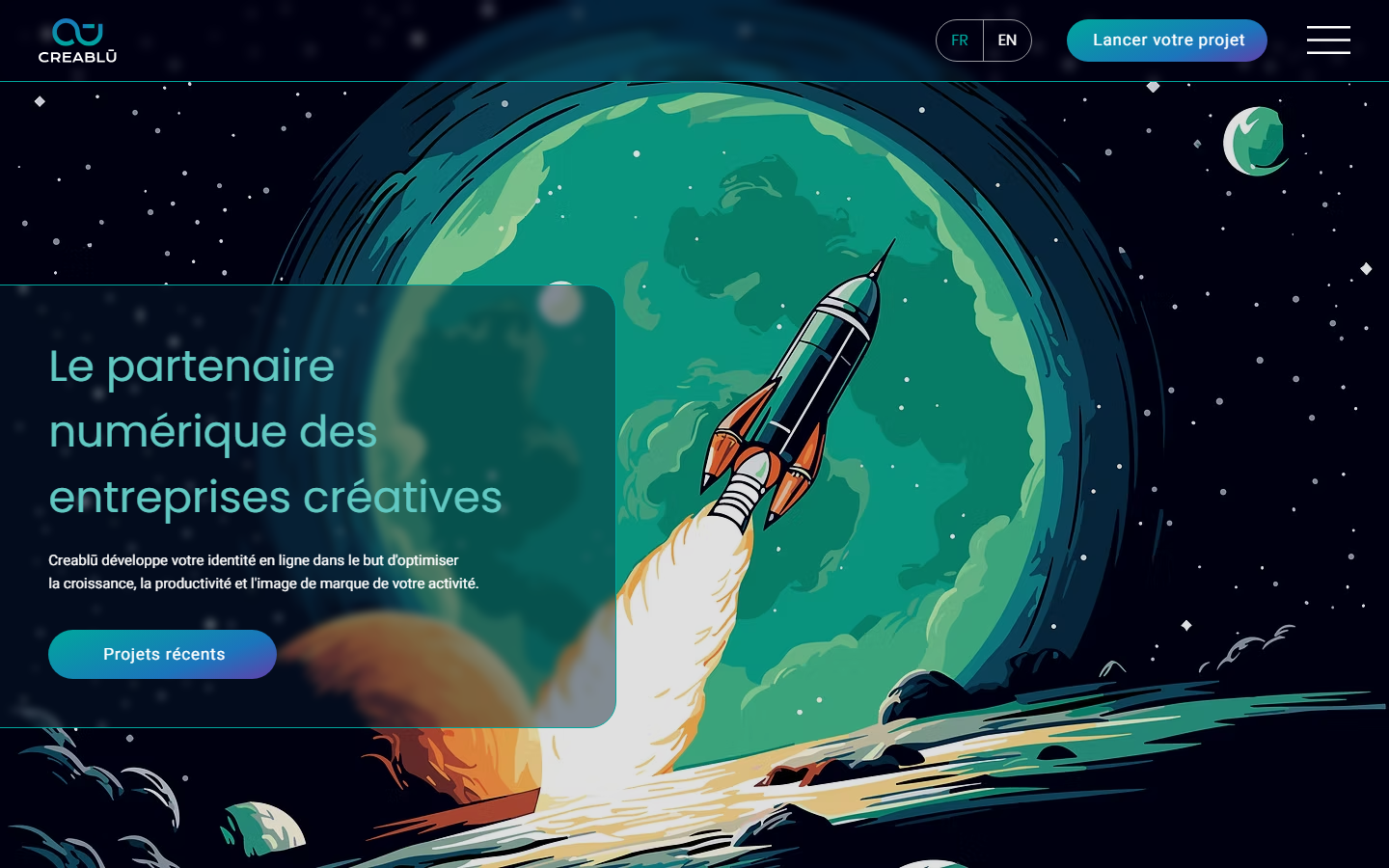Aperçu du site de CREABLU AGENCE WEB
