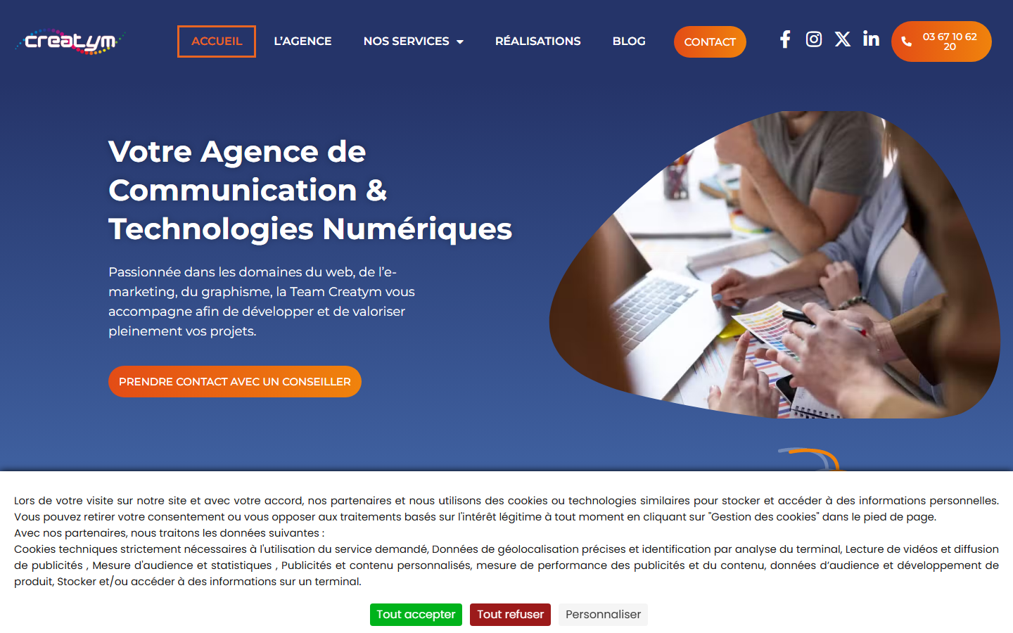 Aperçu du site de CREATYM