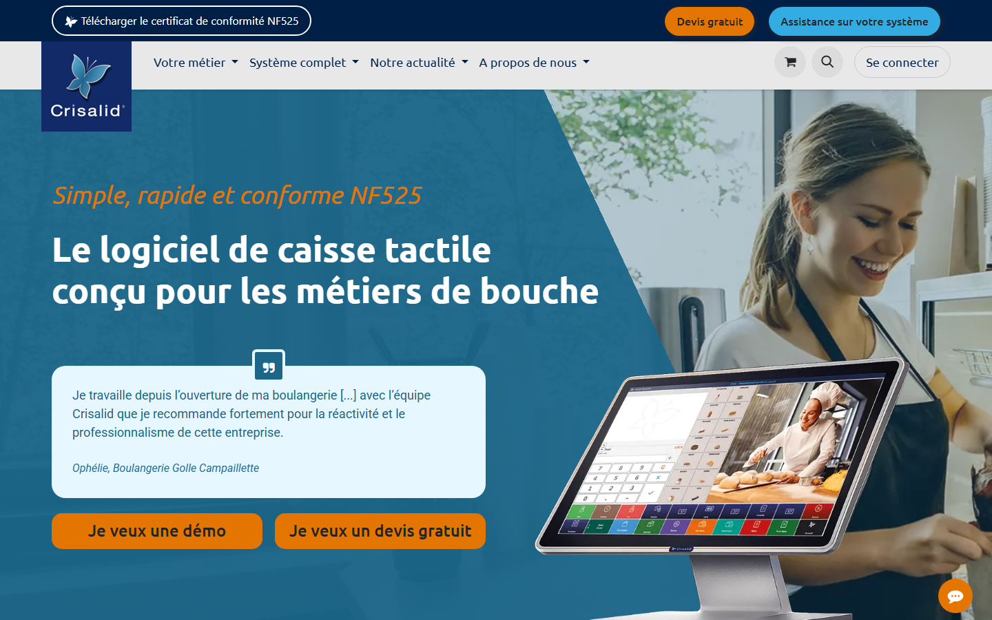 Aperçu du site de CRISALID EST
