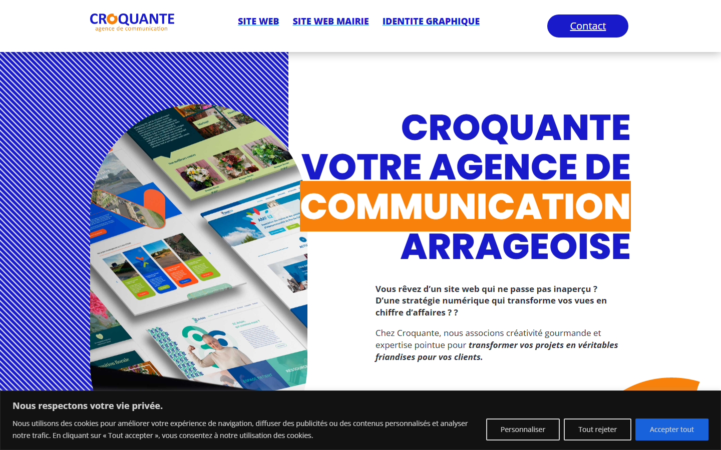 Aperçu du site de CROQUANTE