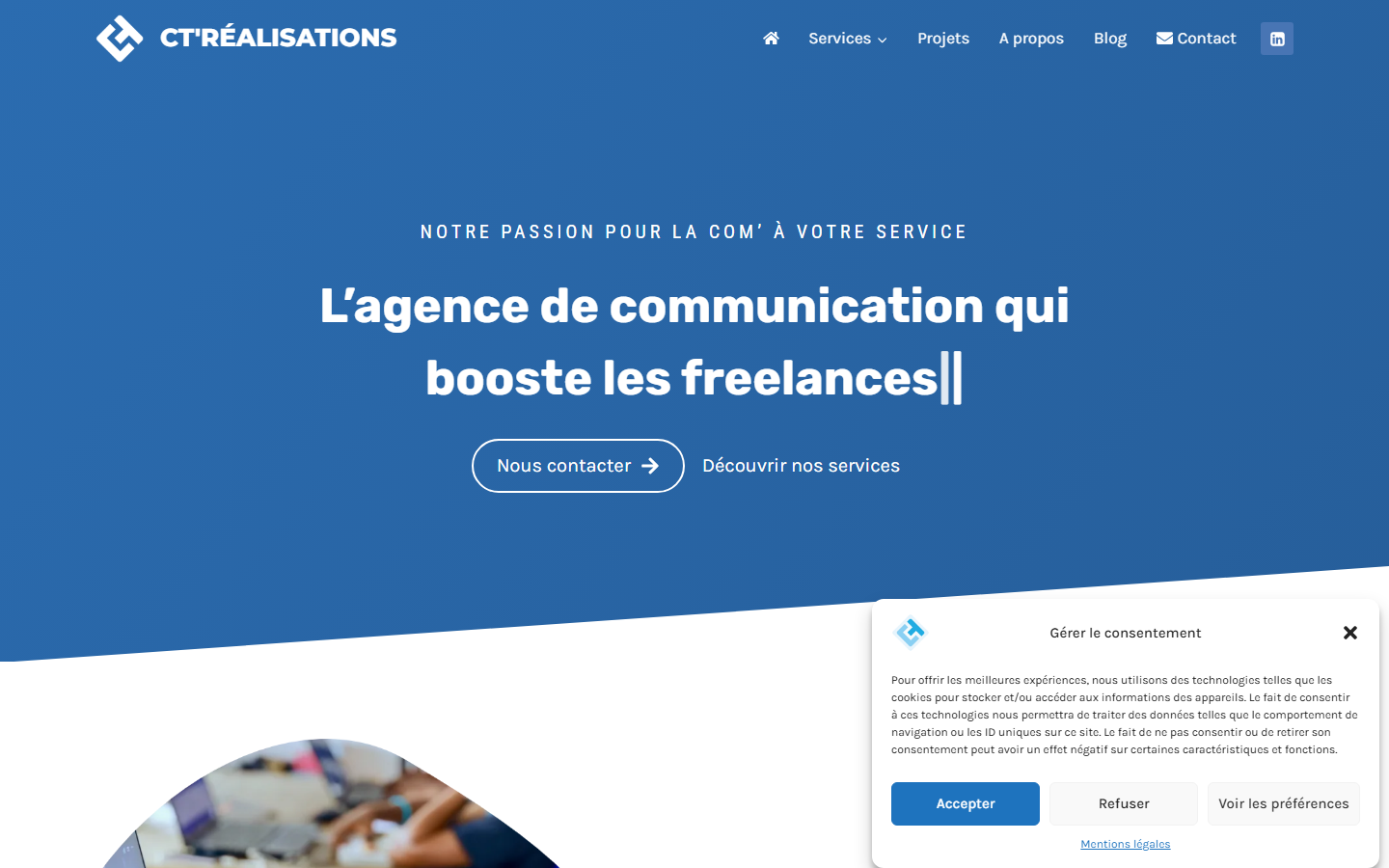Aperçu du site de CT'Réalisations