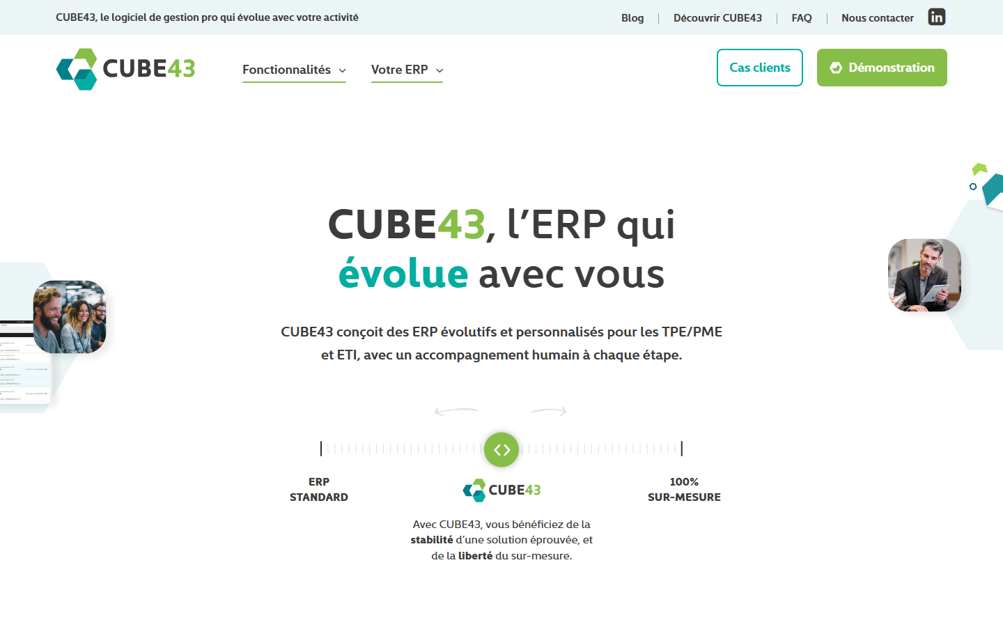 Aperçu du site de CUBE43