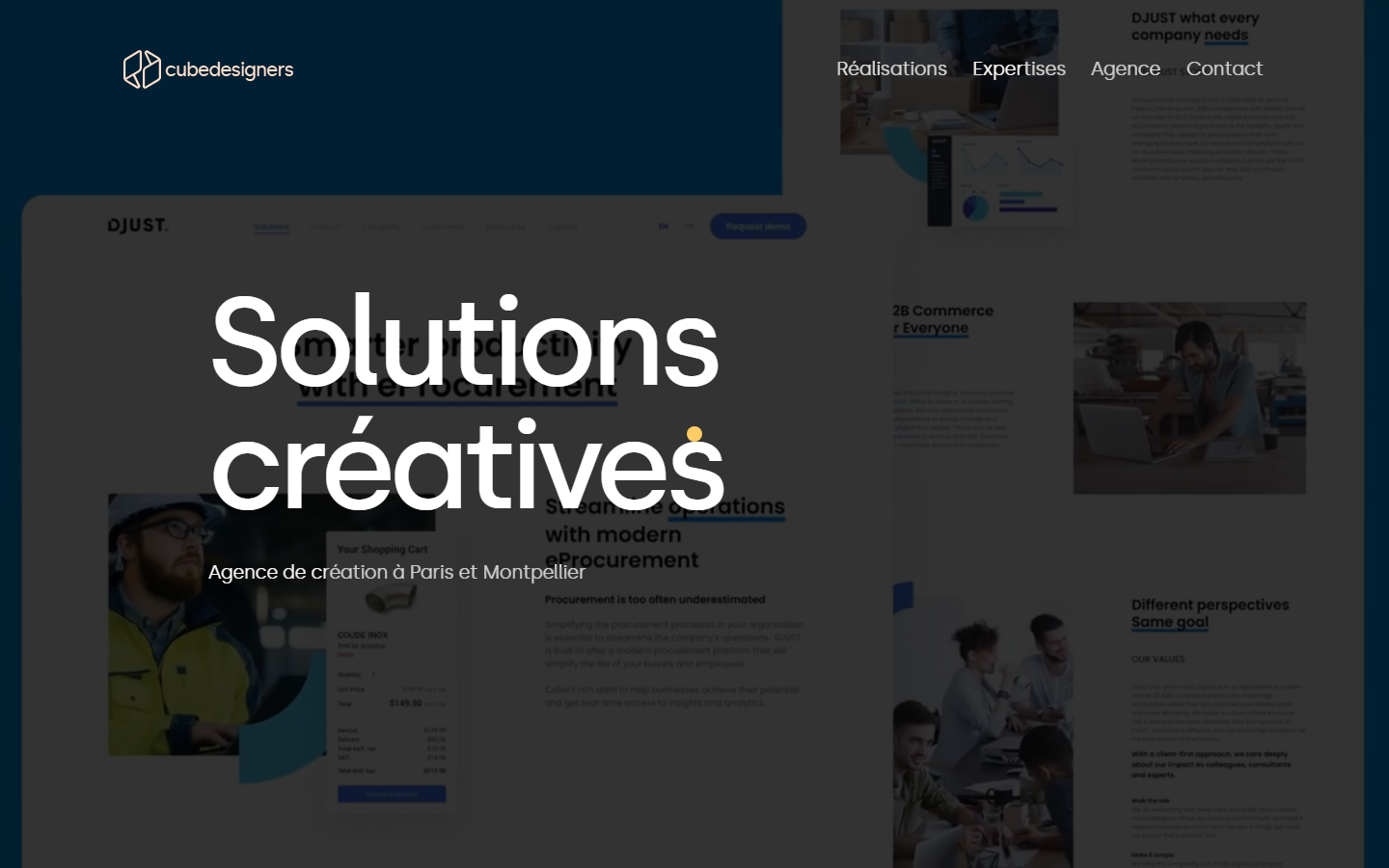 Aperçu du site de CUBEDESIGNERS