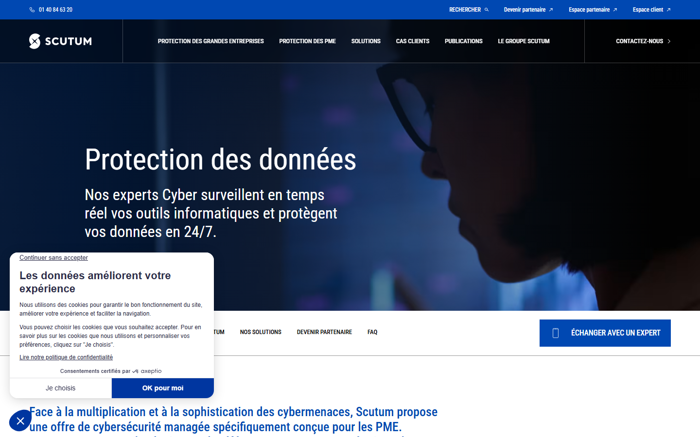 Aperçu du site de CYBER BY SCUTUM