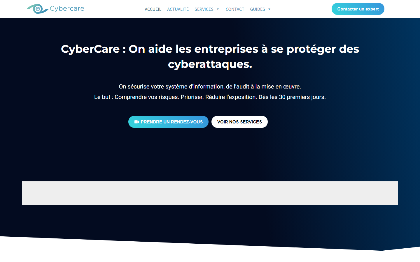 Aperçu du site de CYBERCARE