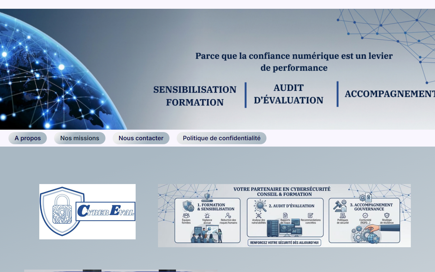 Aperçu du site de Cybereval